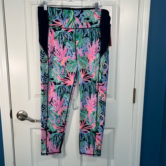 Lilly Pulitzer Pants - Lilly Pulitzer weekend high-rise leggings high tide bring mermaid back size XL